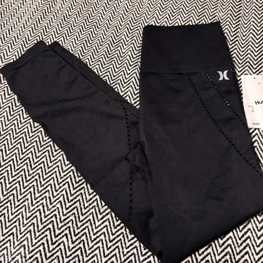 Hurley Val Pointelle High Waist Leggings In Black | Sz S - Picture 10 of 11